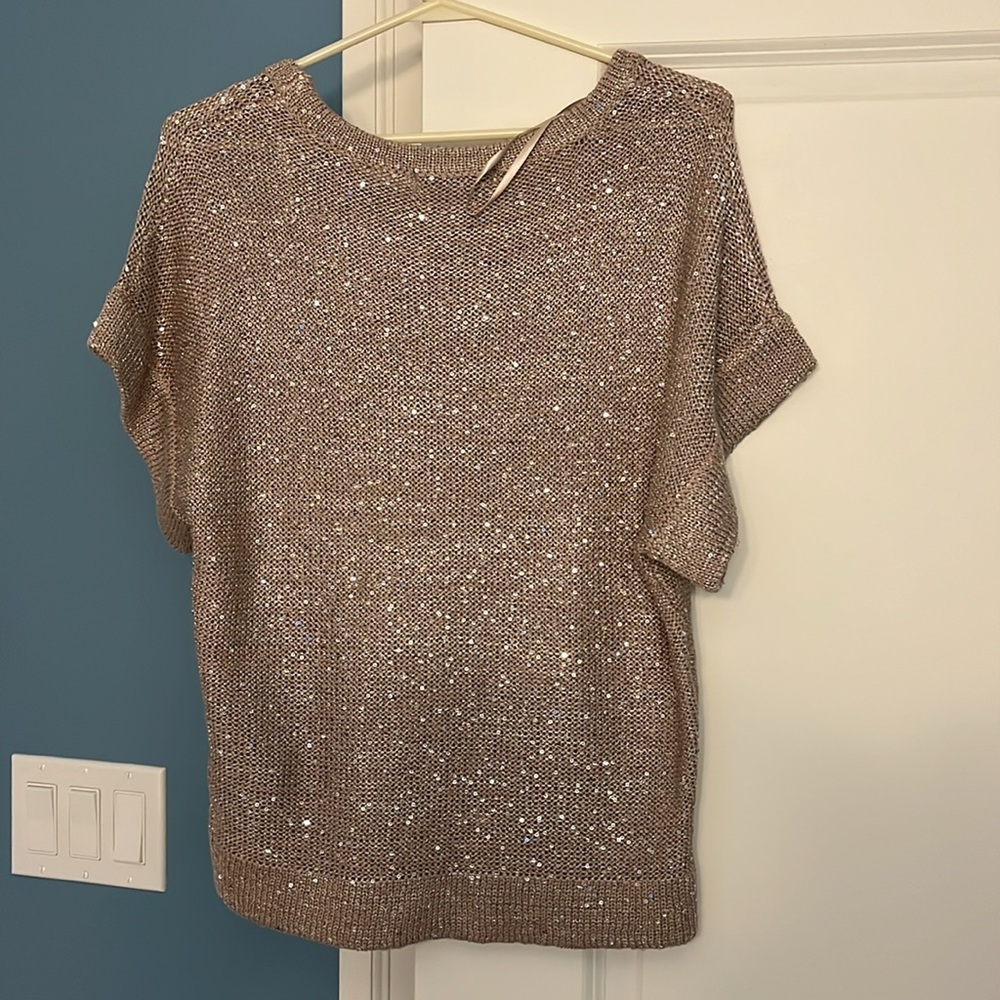 WD.NY sequined boatneck sweater size L - Picture 6 of 6